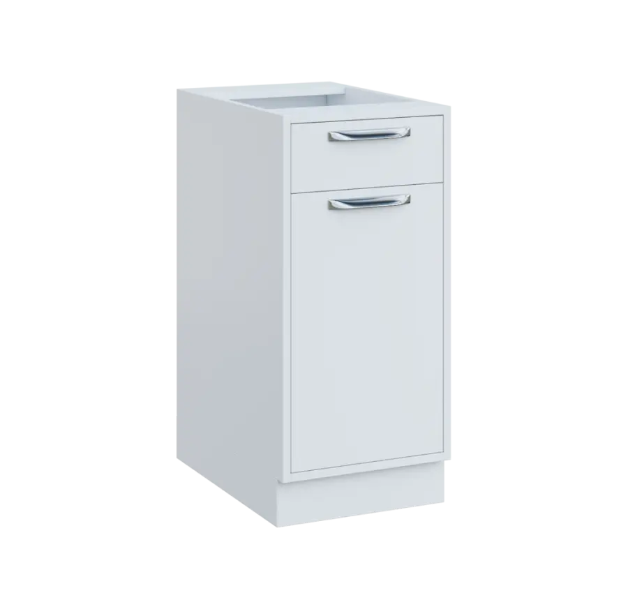 QS - 4DZ spodní skříňka, 1-dveřová/zásuvka, pravá, 900x400x600, bílá